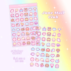 dreamy unicorn mini icon sticker sheet