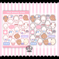 the bunny club sticker sheet