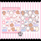 the bunny club sticker sheet