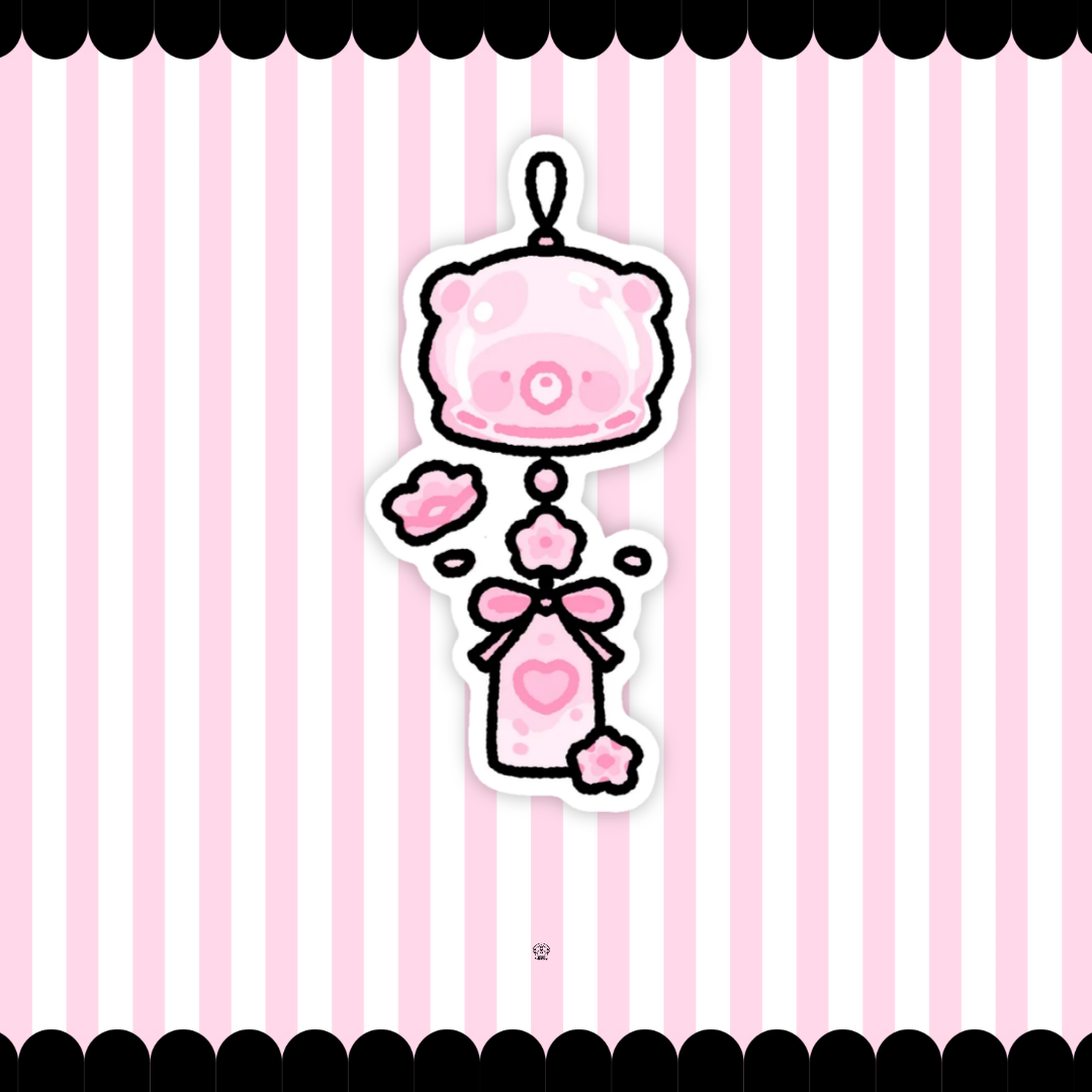 beary wind chime sticker