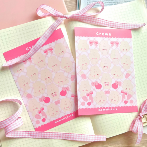 creme sticker sheet