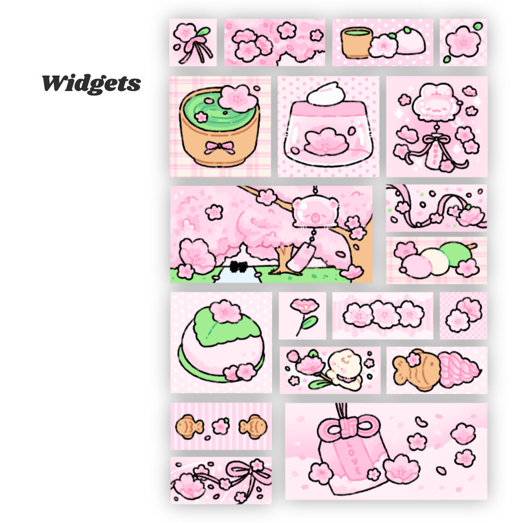 Sakura Picnic Digital Wallpaper + Icon Set