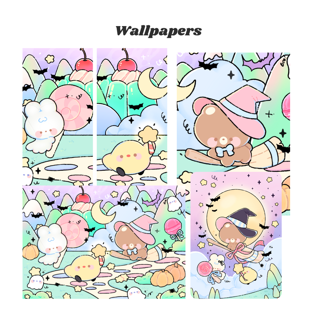 Spoopy Halloween Digital Wallpaper + Icon Set