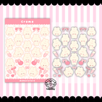 creme sticker sheet