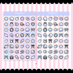 mermaid cove mini icon sticker sheet