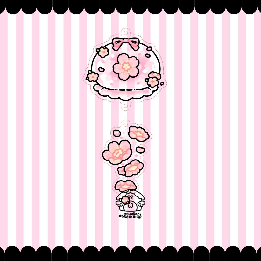 sakura wind chime charm