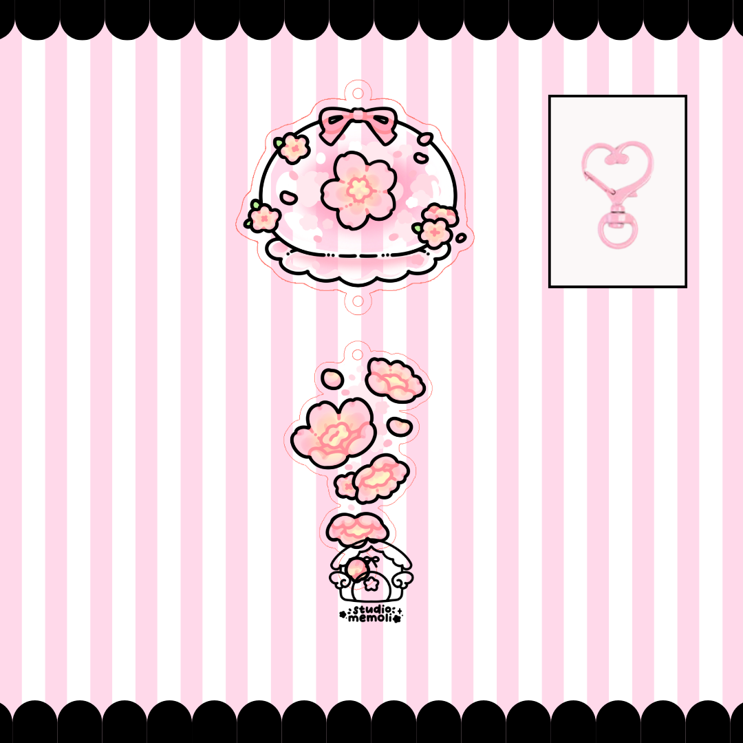 sakura wind chime charm