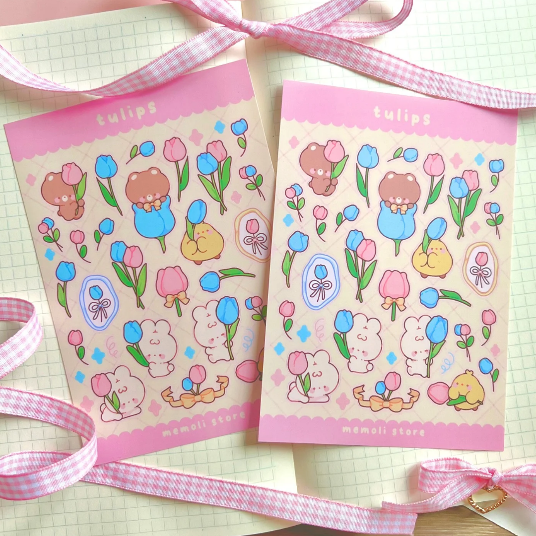 tulips sticker sheet