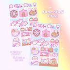 dreamy unicorn square scene sticker sheet