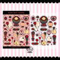 scarlet roses sticker sheet