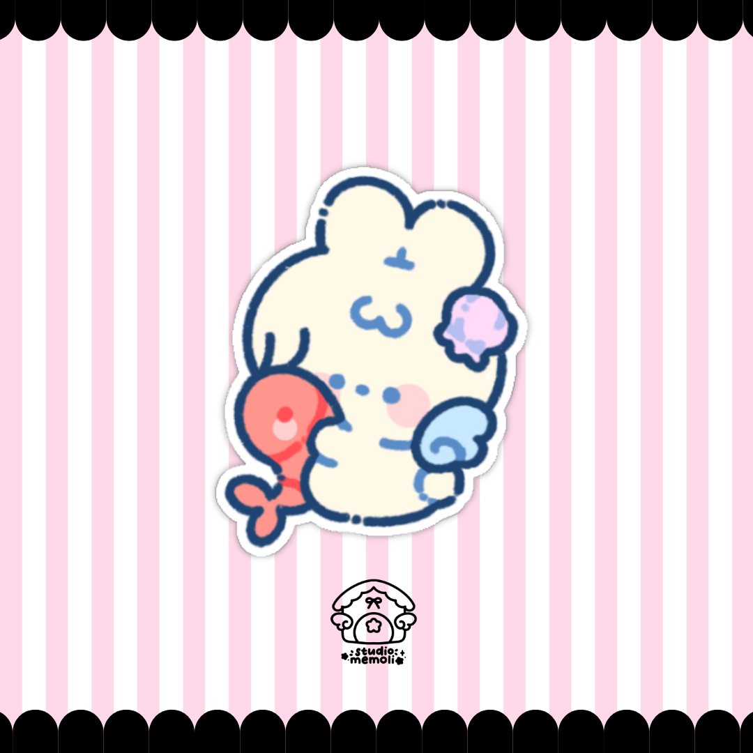 bunny shrimp sticker