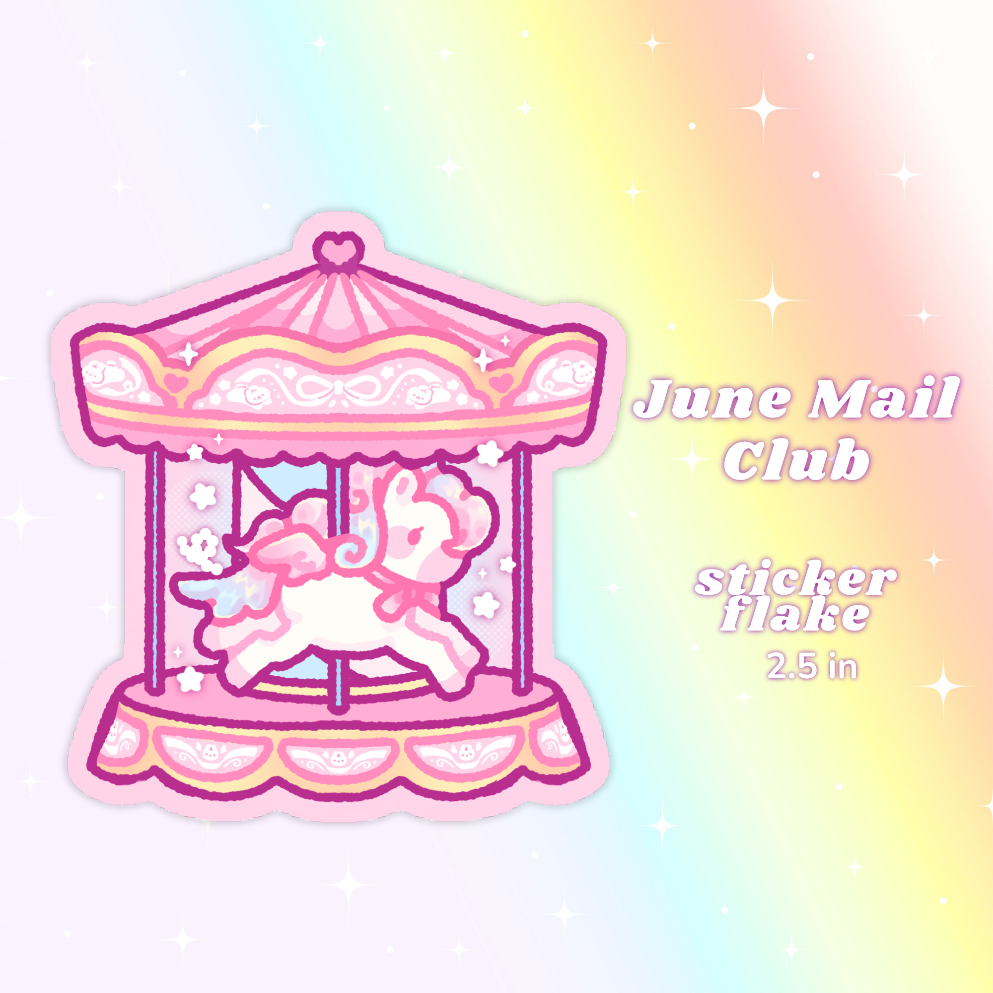 twinkle pony carousel sticker