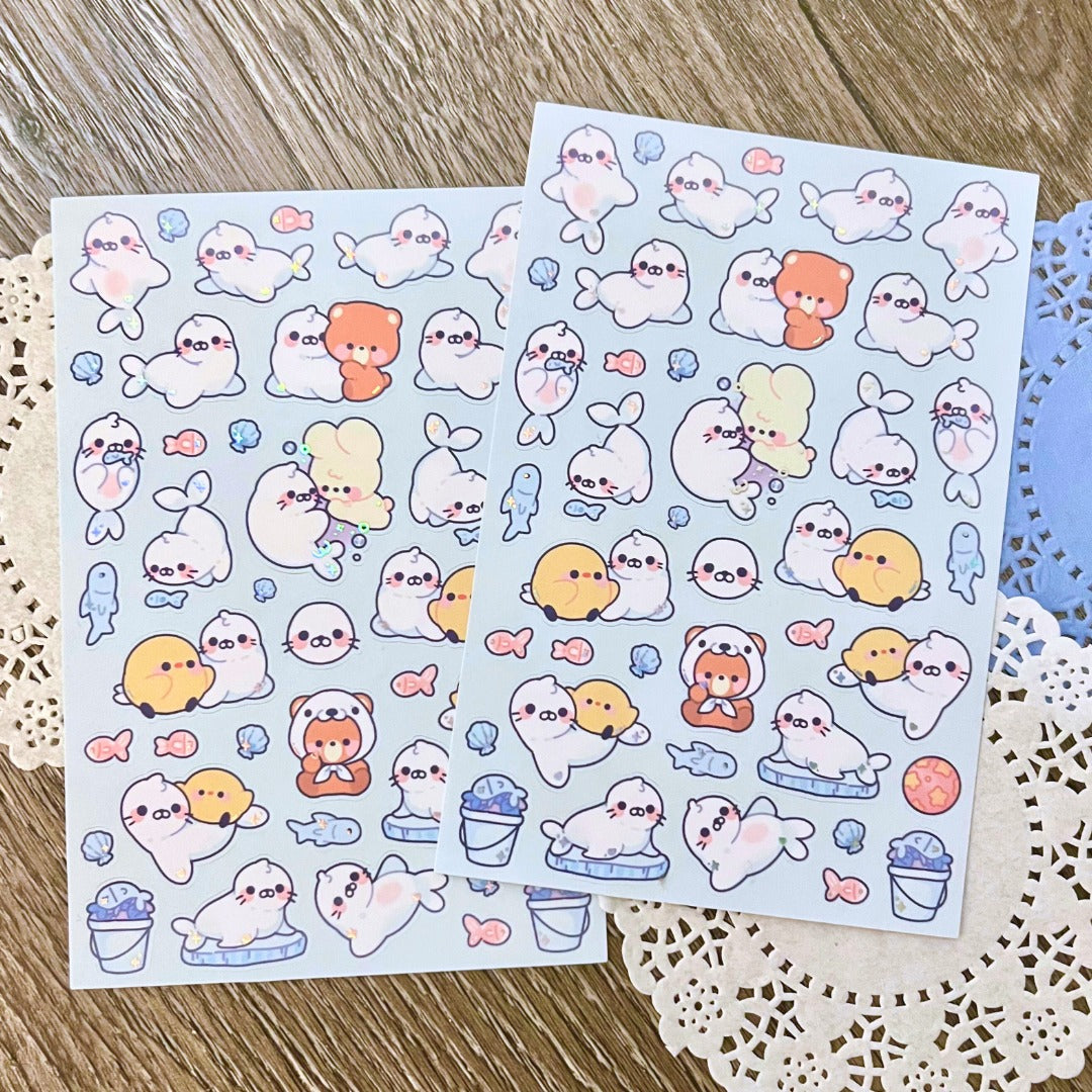 silly seals sticker sheet