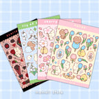 spring flower set of 4 sticker sheets