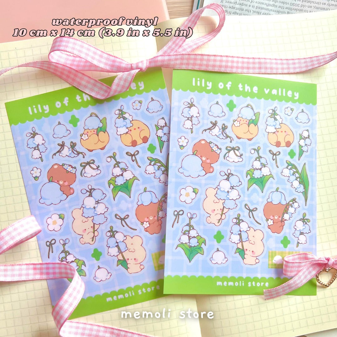 spring flower set of 4 sticker sheets