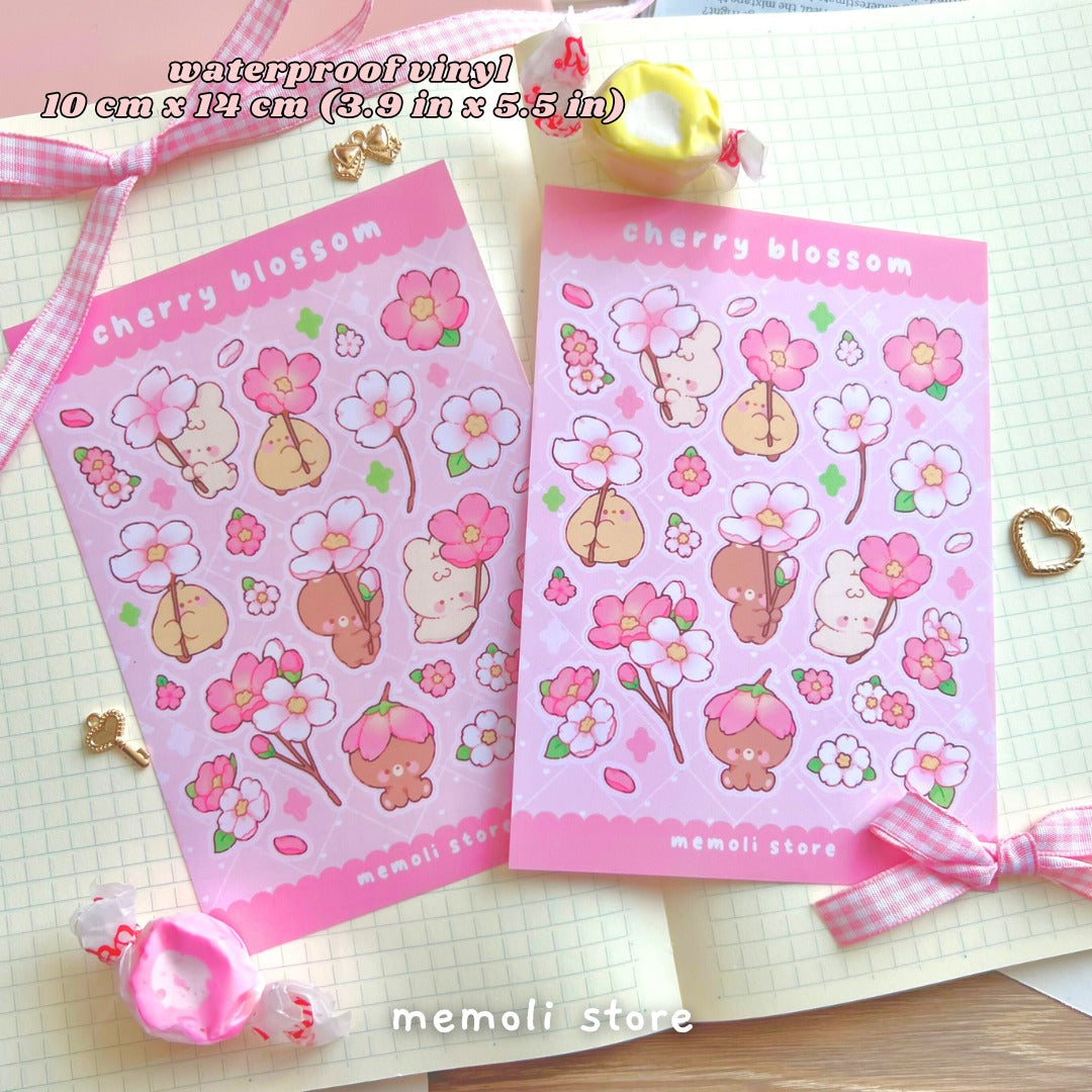 spring flower set of 4 sticker sheets